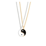 Yin Yang Tai Chi Couple Necklace Pair Adjustable Chinese Style Jewelry Gift