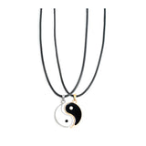 Yin Yang Tai Chi Couple Necklace Pair Adjustable Chinese Style Jewelry Gift