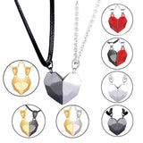 2pcs Magnetic Couple Necklace Friendship Heart Pendant