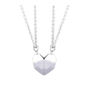 2pcs Magnetic Couple Necklace Friendship Heart Pendant