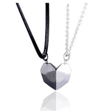 2pcs Magnetic Couple Necklace Friendship Heart Pendant