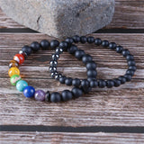 7 Chakra Bracelet Men Healing Balance Beads Buddha Prayer Yoga Bracelet