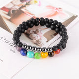 7 Chakra Bracelet Men Healing Balance Beads Buddha Prayer Yoga Bracelet