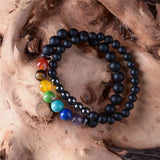 7 Chakra Bracelet Men Healing Balance Beads Buddha Prayer Yoga Bracelet