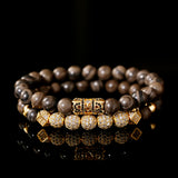 Cubic Zirconia Stone Beaded Bracelets Set
