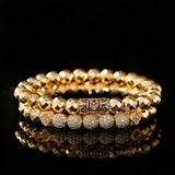Cubic Zirconia Stone Beaded Bracelets Set