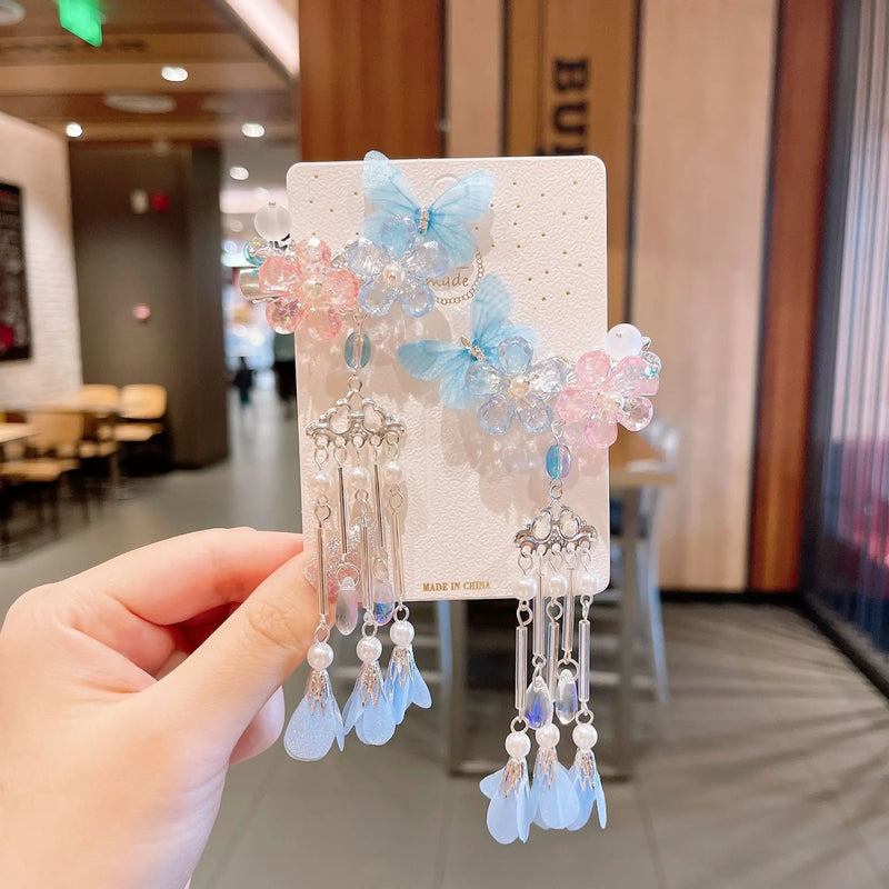 2pcs Chinese Butterfly Hairpins Hair Ornaments Barrettes Hair Clips