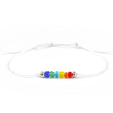 Colorful Beads Bracelet for Women Rainbow Chain Bracelets