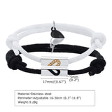 Couple Bracelet Stainless steel Magnet Heart Shape Puzzle Friendship Bracelets