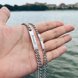 Anniversary Couple Bracelet Titanium Steel 18K Plating Jewelry Set