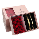 Anniversary Couple Bracelet Titanium Steel 18K Plating Jewelry Set