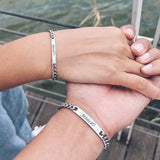 Anniversary Couple Bracelet Titanium Steel 18K Plating Jewelry Set
