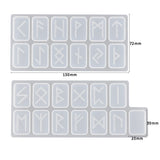 DIY Resin Mold Key Chain Pendant Runes Character Silicone Mold