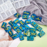 DIY Resin Mold Key Chain Pendant Runes Character Silicone Mold