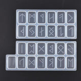 2pcs DIY Runes Character Resin Mold Key Chain Pendant Epoxy Silicone Mold