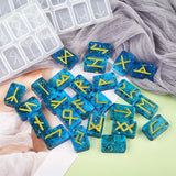 2pcs DIY Runes Character Resin Mold Key Chain Pendant Epoxy Silicone Mold