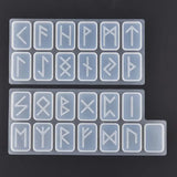2pcs DIY Runes Character Resin Mold Key Chain Pendant Epoxy Silicone Mold