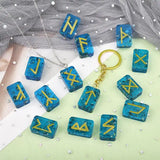 2pcs DIY Runes Character Resin Mold Key Chain Pendant Epoxy Silicone Mold