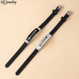 Couple Bracelet Bangle Stainless Steel Silicone His Queen Her King Bracelet