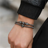 Leopard Couple Bracelet Sets with Cubic Zirconia Charm Jewelry Gift