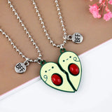 2pcs Green Avocado BFF Necklace for Kids