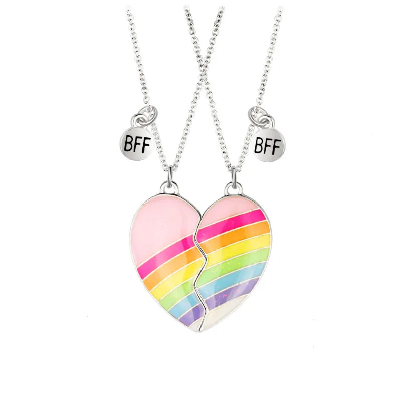 2pcs Green Avocado BFF Necklace for Kids
