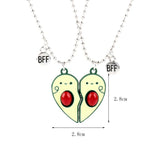 2pcs Green Avocado BFF Necklace for Kids