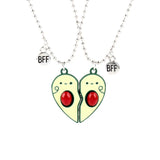 2pcs Green Avocado BFF Necklace for Kids