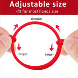 Adjustable Red Rope Bracelet Set for Couples
