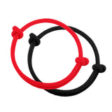 Adjustable Red Rope Bracelet Set for Couples
