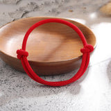 Adjustable Red Rope Bracelet Set for Couples