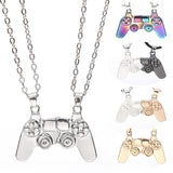 Magnetic Gamepad Couple Necklaces Set Alloy Pendant Jewelry