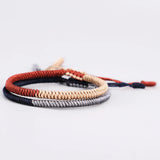 Tibetan Lucky Rope Bracelet Set Buddhist Blessing Jewelry