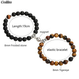 Natural Stone Beads Yoga Bracelet Distance Magnet Couple Bracelets