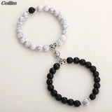 Natural Stone Beads Yoga Bracelet Distance Magnet Couple Bracelets
