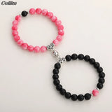 Natural Stone Beads Yoga Bracelet Distance Magnet Couple Bracelets