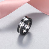 2pcs Ceramic Rings Removable Engagement Wedding Rings Female Party Jewelry