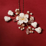 2pcs Pearl Flower Bridal Hair Forks Pins Wedding Hair Accessories