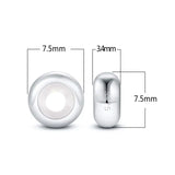 2pcs/set Round Spacer Beads Bracelet Charms Rubber Smooth Spacer Stopper Beads