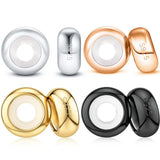 2pcs/set Round Spacer Beads Bracelet Charms Rubber Smooth Spacer Stopper Beads