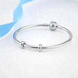 2pcs/set Round Spacer Beads Bracelet Charms Rubber Smooth Spacer Stopper Beads
