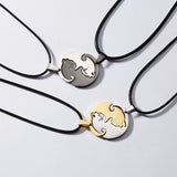 Stainless Steel Love Couple Pendant Necklace Broken Heart
