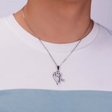 Stainless Steel Love Couple Pendant Necklace Broken Heart