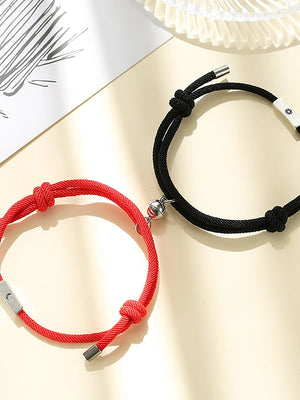 Sun & Moon Charm Couple Bracelet Set Red Rope Bracelets