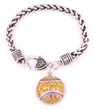 2pcs Softball Pendant Bracelet