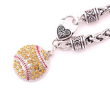 2pcs Softball Pendant Bracelet