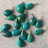 2pcs Natural Chrysocolla Pendant Phoenix Turquoise 13-18*20-25mm
