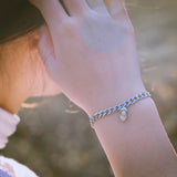 2pcs/set heart charm magnet Couple Bracelet stainless steel chain NK bracelets
