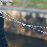 2pcs Magnet Attracts Couple Necklace Love Heart Charm Stainless Steel Chain Gift