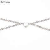 2pcs Magnet Attracts Couple Necklace Love Heart Charm Stainless Steel Chain Gift
